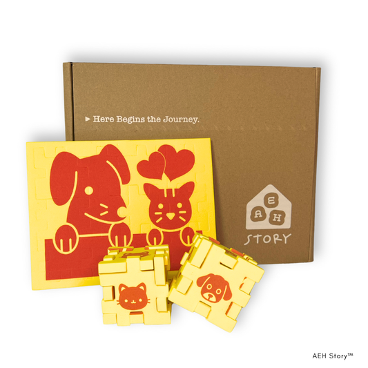 AEH Story 2D & 3D Puzzle Toy – 3 Colors | Educational Screen-Free Play for Kids Ages 3–9 | Perfect Travel Toy