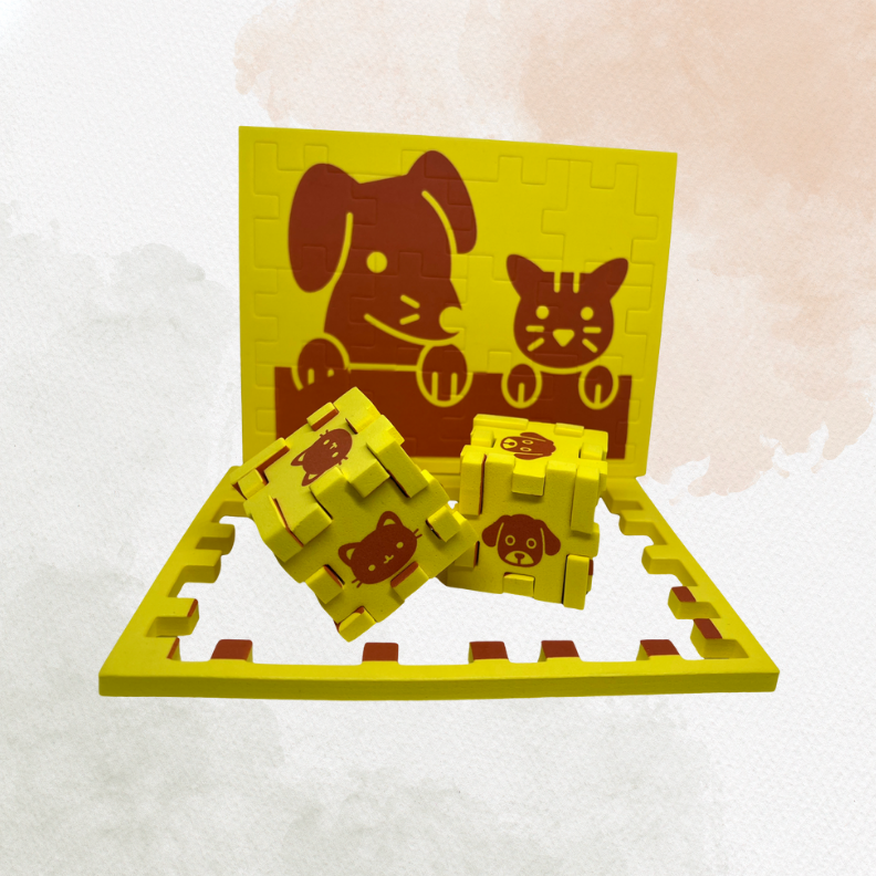 AEH Story 2D & 3D Puzzle Toy – 3 Colors | Educational Screen-Free Play for Kids Ages 3–9 | Perfect Travel Toy